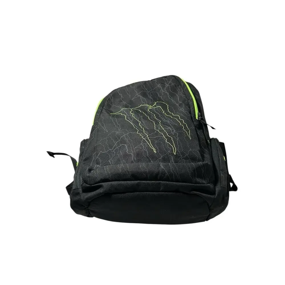 Monster Energy Black Promo Backpack Laptop Padded Pockets Zippers Large Logo